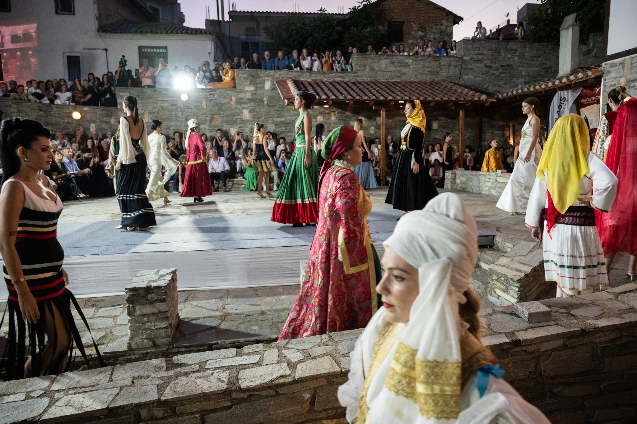 Fashion Show Couture Grecque at museum's plateau