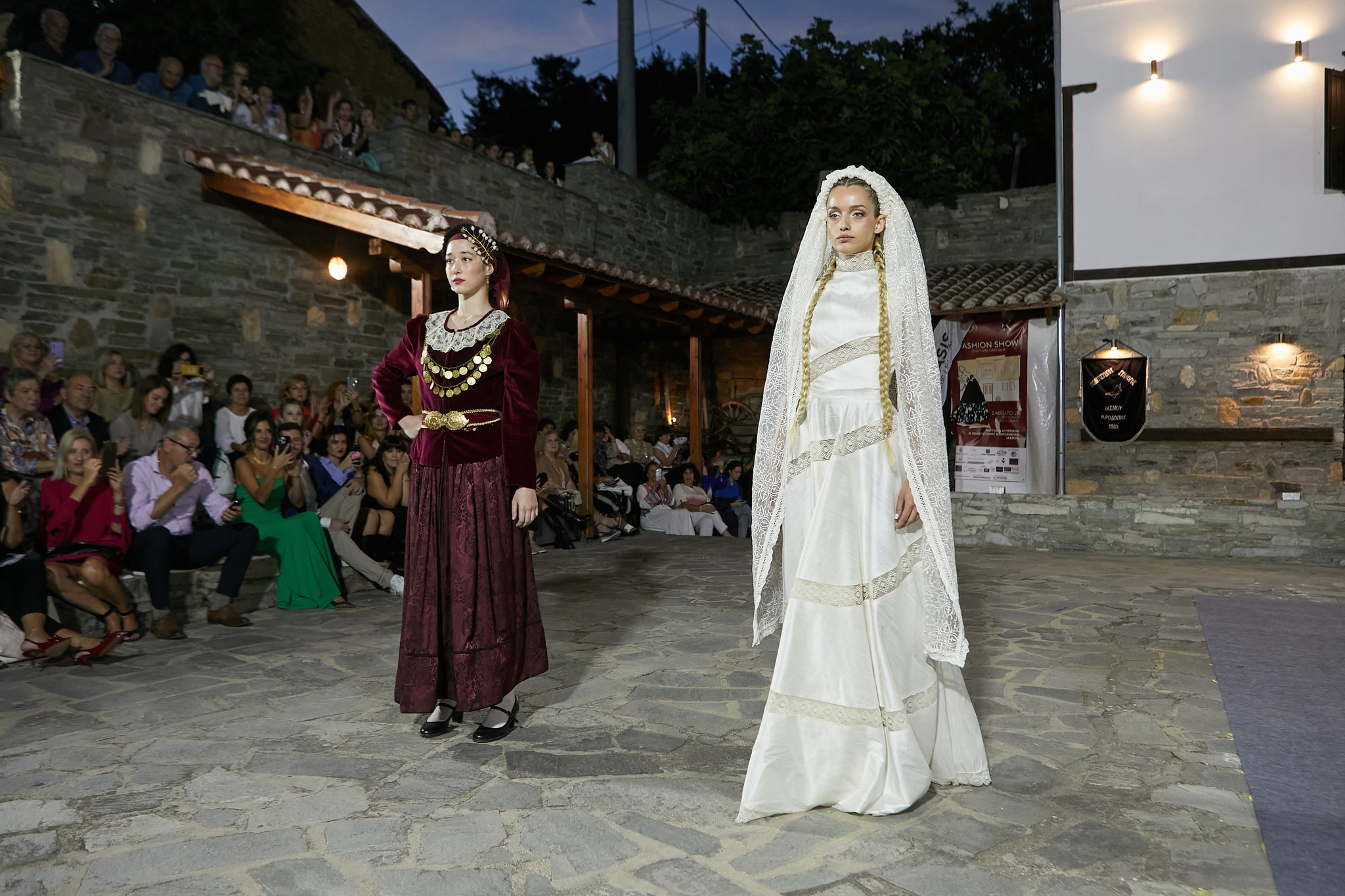 Fashion Show Couture Grecque at museum's plateau